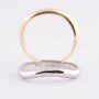 White/yellow gold rings