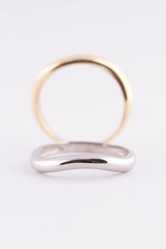 White/yellow gold rings