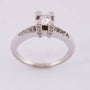 18 carat white gold ring with diamonds