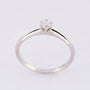 Wit gouden solitair ring met een briljant (0.20 ct.)