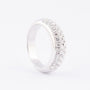 White gold band ring with brilliant cut diamonds (0.73 ct.)