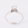 White gold solitaire ring with a 0.35 ct brilliant.