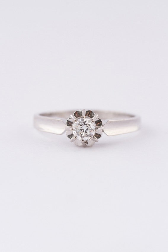 White gold solitaire ring with a brilliant of approx. 0.24 ct.