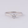 Wit gouden solitair ring met een briljant van ca. 0.25 ct.