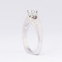 White gold solitaire ring with a 0.43 ct brilliant cut diamond.