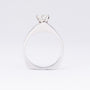 White gold solitaire ring with a 0.43 ct brilliant cut diamond.