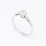 White gold solitaire ring with a brilliant