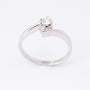 Wit gouden slag ring met een briljant van ca. 0.21 ct.