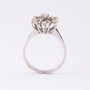 Wit gouden entourage ring met 13 briljanten