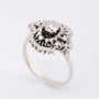 Wit gouden dubbele entourage ring met briljant en diamanten