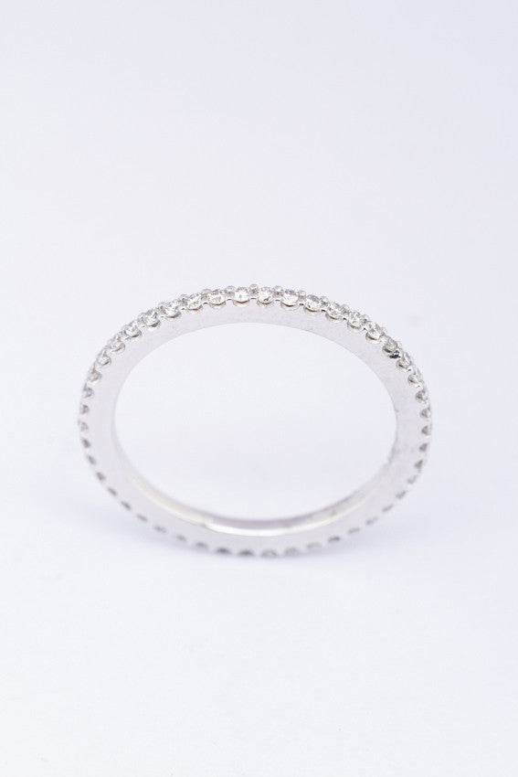 Wit gouden alliance ring met briljanten