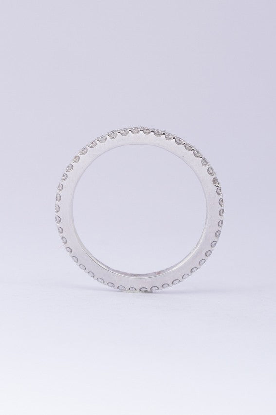 Wit gouden alliance ring met briljanten