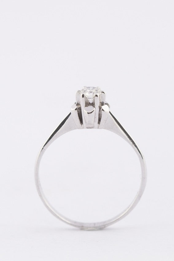 wit gouden solitair ring