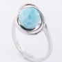Wit gouden ring met larimar