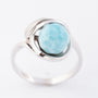 Wit gouden ring met larimar