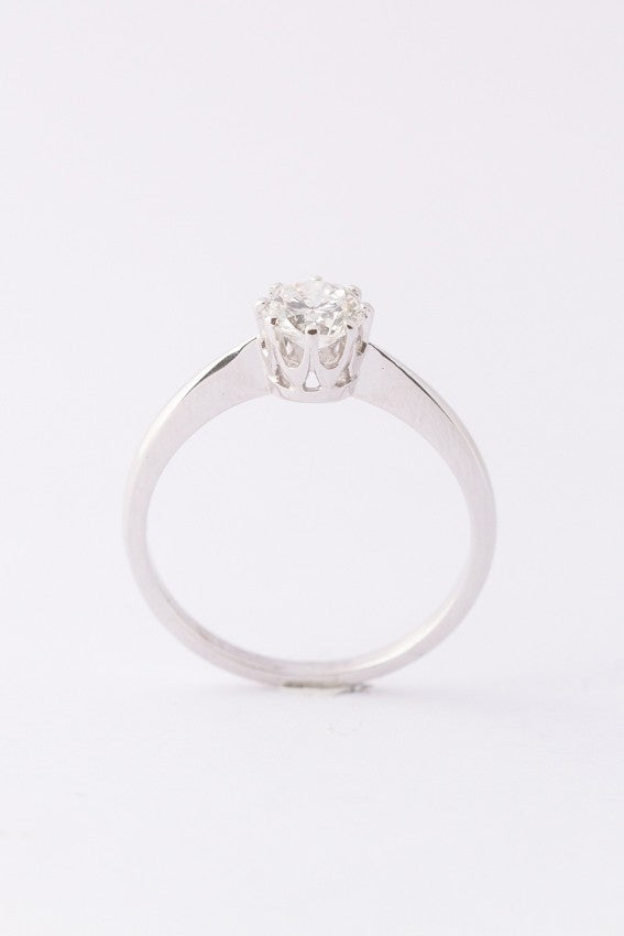 White gold solitaire ring with a brilliant (0.50 ct.)