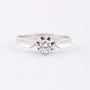 White gold solitaire ring with a brilliant of approx. 0.18 ct.