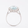 Wit gouden ring met natuurlijke aquamarijn en briljanten