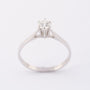 Wit gouden solitair ring met een briljant (0.35 ct.)