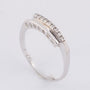 White gold row ring with diamonds