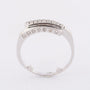 White gold row ring with diamonds