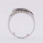 White gold row ring with diamonds