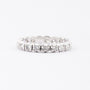 White gold alliance ring with diamonds