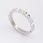White gold half alliance ring with diamonds