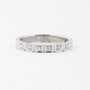 White gold half alliance ring with diamonds