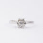 White gold entourage ring with diamonds