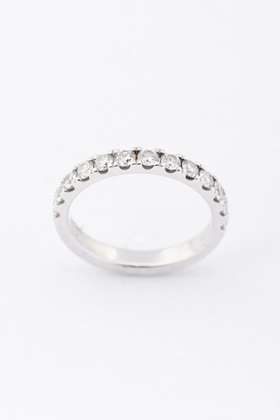 White gold ring with diamonds