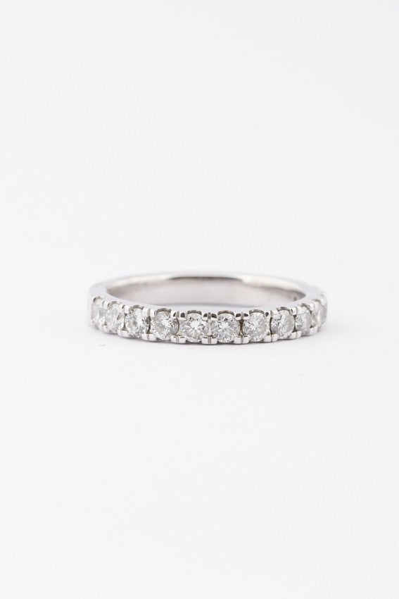 White gold ring with diamonds
