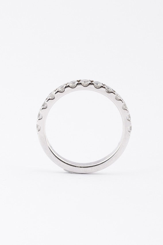 White gold ring with diamonds