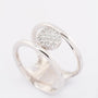 White gold double ring with 24 diamonds