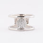 White gold double ring with 24 diamonds