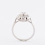 White gold entourage ring with 9 brilliant-cut diamonds. Total 1.00 ct.