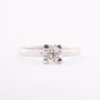 White gold solitaire ring with brilliant