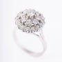 White gold double entourage ring with 25 brilliant-cut diamonds