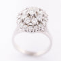 White gold double entourage ring with 25 brilliant-cut diamonds