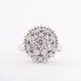White gold double entourage ring with 25 brilliant-cut diamonds