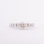 White gold ring with brilliant and baguette cut diamonds