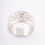 White gold band ring with 13 diamonds