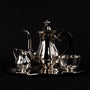 Silver mocha tableware