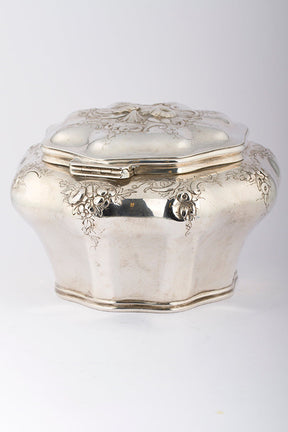 Antique silver tea caddy