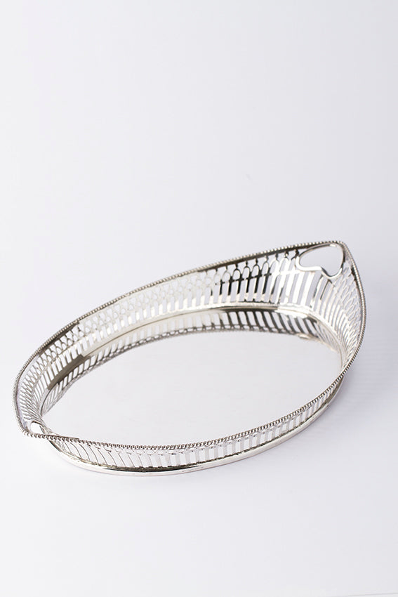 Silver serving tray