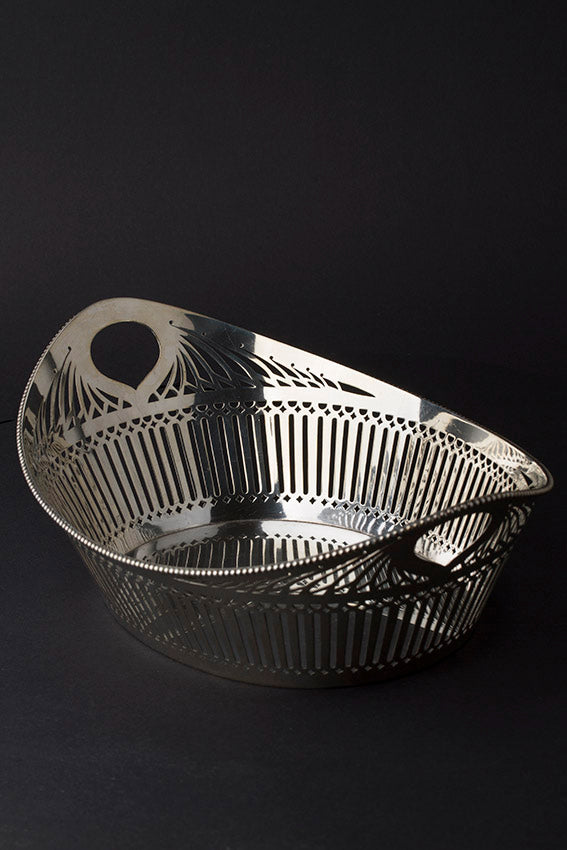 Old silver bread basket