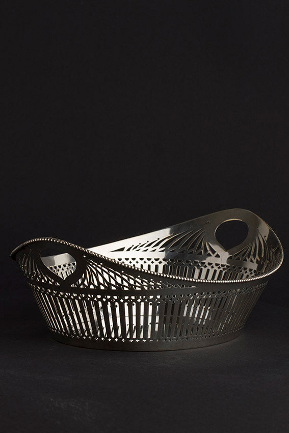 Old silver bread basket
