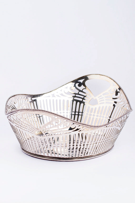 Old silver bread basket