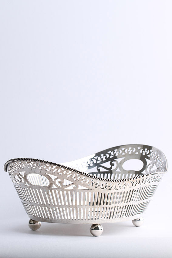 Old silver bread basket
