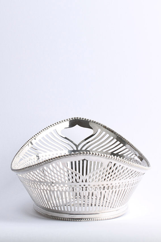 Old silver bread basket